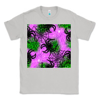 Moon Dust halloween spider green leopard seamless pattern Classic Tee - BundleAndBundleShop