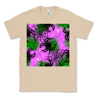 Mushroom halloween spider green leopard seamless pattern Classic Tee - BundleAndBundleShop