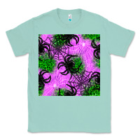 Seafoam halloween spider green leopard seamless pattern Classic Tee - BundleAndBundleShop