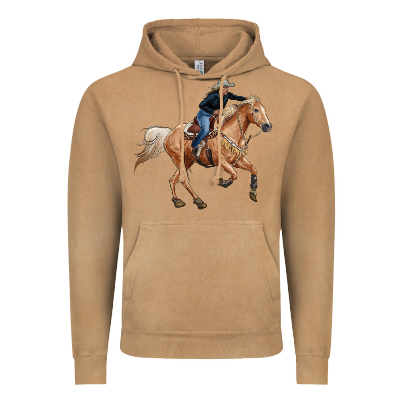 Horse Body With Cowgirl Vintage Hoodie by RanaPortraitStore | Teevron
