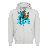Dove Grey hope tealribbonovarian cancer nails Zipper Hoodie - NancyCooperArtShop