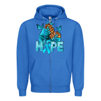 True Royal hope tealribbonovarian cancer nails Zipper Hoodie - NancyCooperArtShop