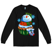Black snowman cupcake Long Sleeve Tee - AdoDesignShop