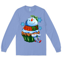 Colony Blue snowman cupcake Long Sleeve Tee - AdoDesignShop