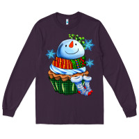 Plum snowman cupcake Long Sleeve Tee - AdoDesignShop