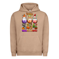 Pigment Burro Happy Hallothanksmas wine glasses and gnomes Urban Hoodie - texasbilliewilder