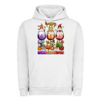 Pigment Lunar Rock Happy Hallothanksmas wine glasses and gnomes Urban Hoodie - texasbilliewilder