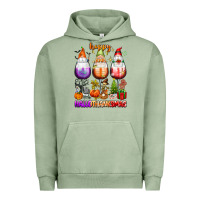 Pigment Oil Green Happy Hallothanksmas wine glasses and gnomes Urban Hoodie - texasbilliewilder