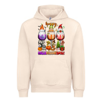Sandshell Happy Hallothanksmas wine glasses and gnomes Urban Hoodie - texasbilliewilder