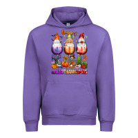 Tulip Happy Hallothanksmas wine glasses and gnomes Urban Hoodie - texasbilliewilder