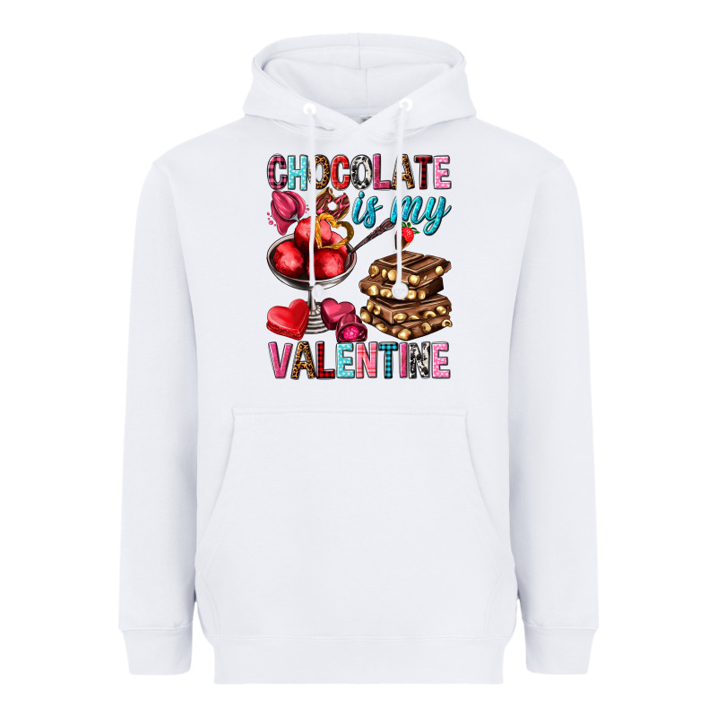 Chocolate Is My Valentine Heavyweight Hoodie by NancyCooperArtShop | Teevron