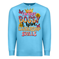 Ocean Blue im not bossy i just have leadership skills Premium Sweatshirt - NancyCooperArtShop