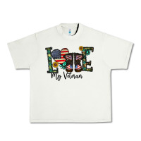 Pistachio love my veteran Urban Heavy Tee - CowhideDigitalArt