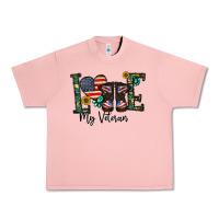 Salmon love my veteran Urban Heavy Tee - CowhideDigitalArt