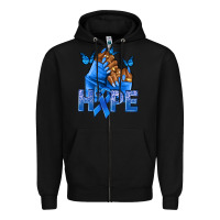 Black hope blueribboncolon cancer nails Zipper Hoodie - NancyCooperArtShop