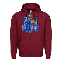 Burgundy hope blueribboncolon cancer nails Zipper Hoodie - NancyCooperArtShop