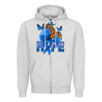 Dove Grey hope blueribboncolon cancer nails Zipper Hoodie - NancyCooperArtShop