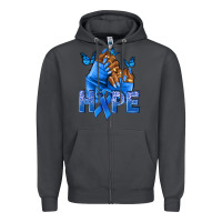 Smoke hope blueribboncolon cancer nails Zipper Hoodie - NancyCooperArtShop