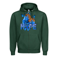 Sports Green hope blueribboncolon cancer nails Zipper Hoodie - NancyCooperArtShop