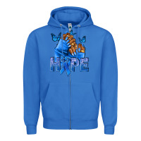 True Royal hope blueribboncolon cancer nails Zipper Hoodie - NancyCooperArtShop