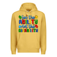 Antique Gold see the ability not the disability Premium Hoodie - Artiststas