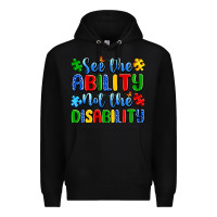 Black see the ability not the disability Premium Hoodie - Artiststas