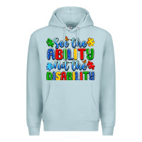 Blue Mist see the ability not the disability Premium Hoodie - Artiststas