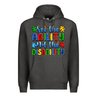 Charcoal Heather see the ability not the disability Premium Hoodie - Artiststas