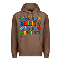 Chestnut see the ability not the disability Premium Hoodie - Artiststas