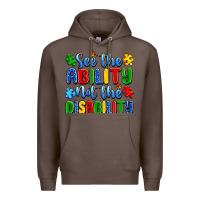 Coffee see the ability not the disability Premium Hoodie - Artiststas