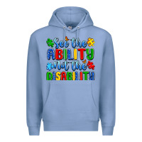 Colony Blue see the ability not the disability Premium Hoodie - Artiststas