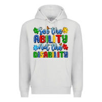 Dove Grey see the ability not the disability Premium Hoodie - Artiststas