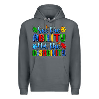 Rock see the ability not the disability Premium Hoodie - Artiststas