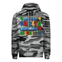 Slate Camo see the ability not the disability Premium Hoodie - Artiststas