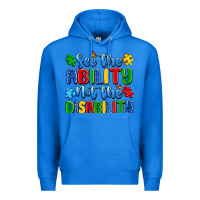 True Royal see the ability not the disability Premium Hoodie - Artiststas