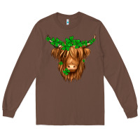 Chestnut St. Patrick’s Day Long Hair Shaggy Cow Long Sleeve Tee - Jasminsmagicworld