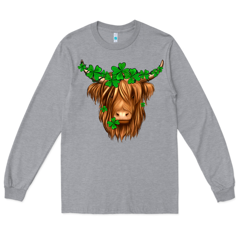 St. Patrick’s Day Long Hair Shaggy Cow Long Sleeve Tee by Jasminsmagicworld | Teevron