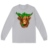 Moon Dust St. Patrick’s Day Long Hair Shaggy Cow Long Sleeve Tee - Jasminsmagicworld