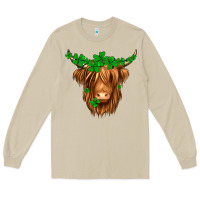 Mushroom St. Patrick’s Day Long Hair Shaggy Cow Long Sleeve Tee - Jasminsmagicworld