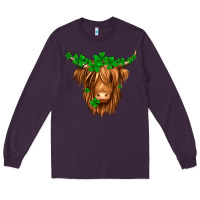 Plum St. Patrick’s Day Long Hair Shaggy Cow Long Sleeve Tee - Jasminsmagicworld