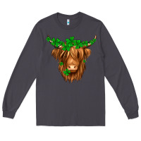 Smoke St. Patrick’s Day Long Hair Shaggy Cow Long Sleeve Tee - Jasminsmagicworld
