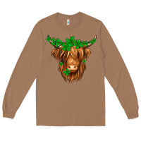 Toasted Coconut St. Patrick’s Day Long Hair Shaggy Cow Long Sleeve Tee - Jasminsmagicworld