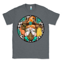Charcoal Heather fall gnomes round earrings 1 Classic Tee - Artiststas