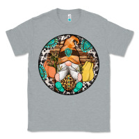 Heather Grey fall gnomes round earrings 1 Classic Tee - Artiststas
