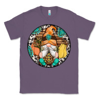 Lavender fall gnomes round earrings 1 Classic Tee - Artiststas