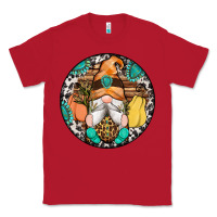 Red fall gnomes round earrings 1 Classic Tee - Artiststas