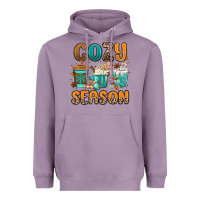 Lavender cozy season winter coffee cups Heavyweight Hoodie - MaliasSmallBusiness