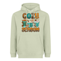 Matcha cozy season winter coffee cups Heavyweight Hoodie - MaliasSmallBusiness