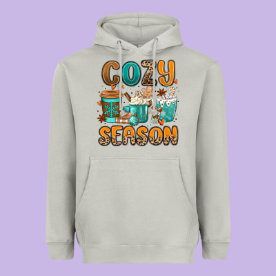 Cozy Season Winter Coffee Cups Heavyweight Hoodie Designed By Maliassmallbusiness