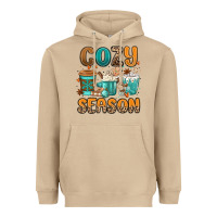 Mushroom cozy season winter coffee cups Heavyweight Hoodie - MaliasSmallBusiness